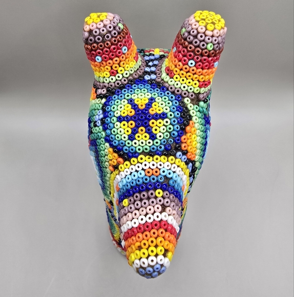 Rainbow Unicorn Seed Beaded Local Artisan Arizona - Picture 3 of 6